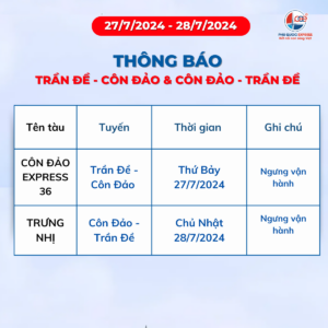 lịch tàu đi côn đảo