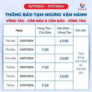 lịch tàu đi Côn Đảo