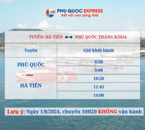 lịch tàu tuyến phú quốc