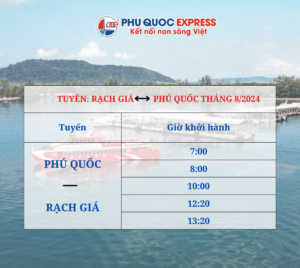 lịch tàu tuyến phú quốc