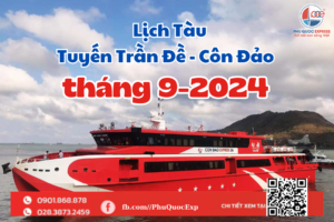 lịch tàu tuyến trần đề-côn đảo tháng 9-2024