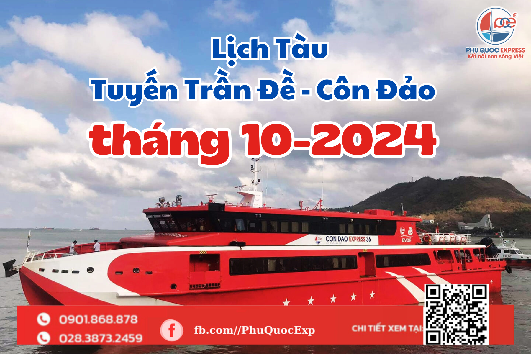 THÔNG BÁO LỊCH TÀU TUYẾN TRẦN ĐỀ-CÔN ĐẢO THÁNG 10-2024