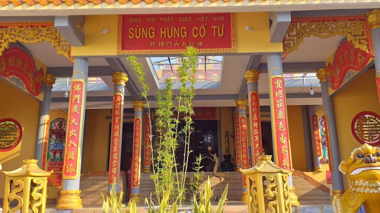 Sùng Hưng Cổ Tự - ngôi chùa lâu đời nơi diễn ra Đại lễ Trai Đàn trang trọng vào tháng 7 âm lịch hằng năm.