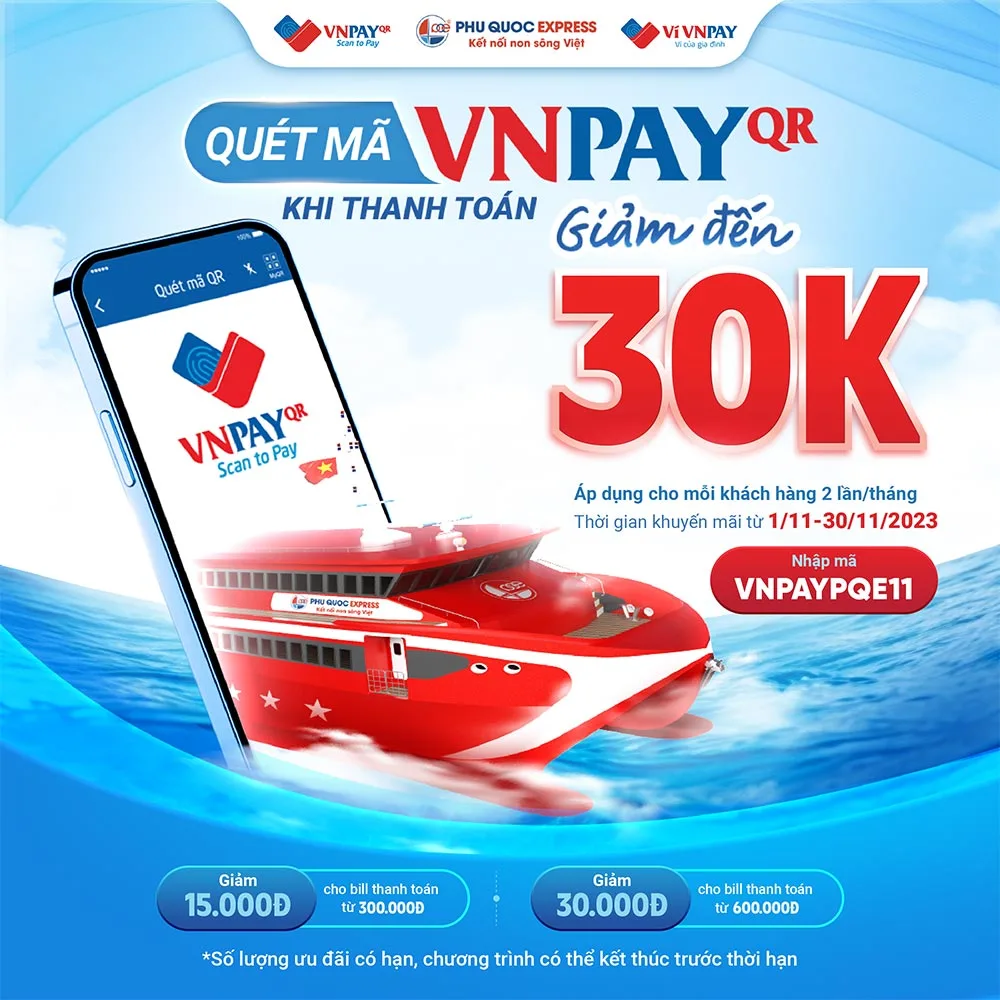 chuong trinh khuyen mai thang 11 tau cao toc phu quoc express - vnpay