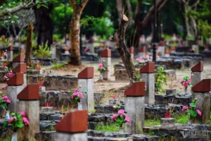 Tombstones of heroic martyrs in Hang Duong cemetery. Cre: Internet
