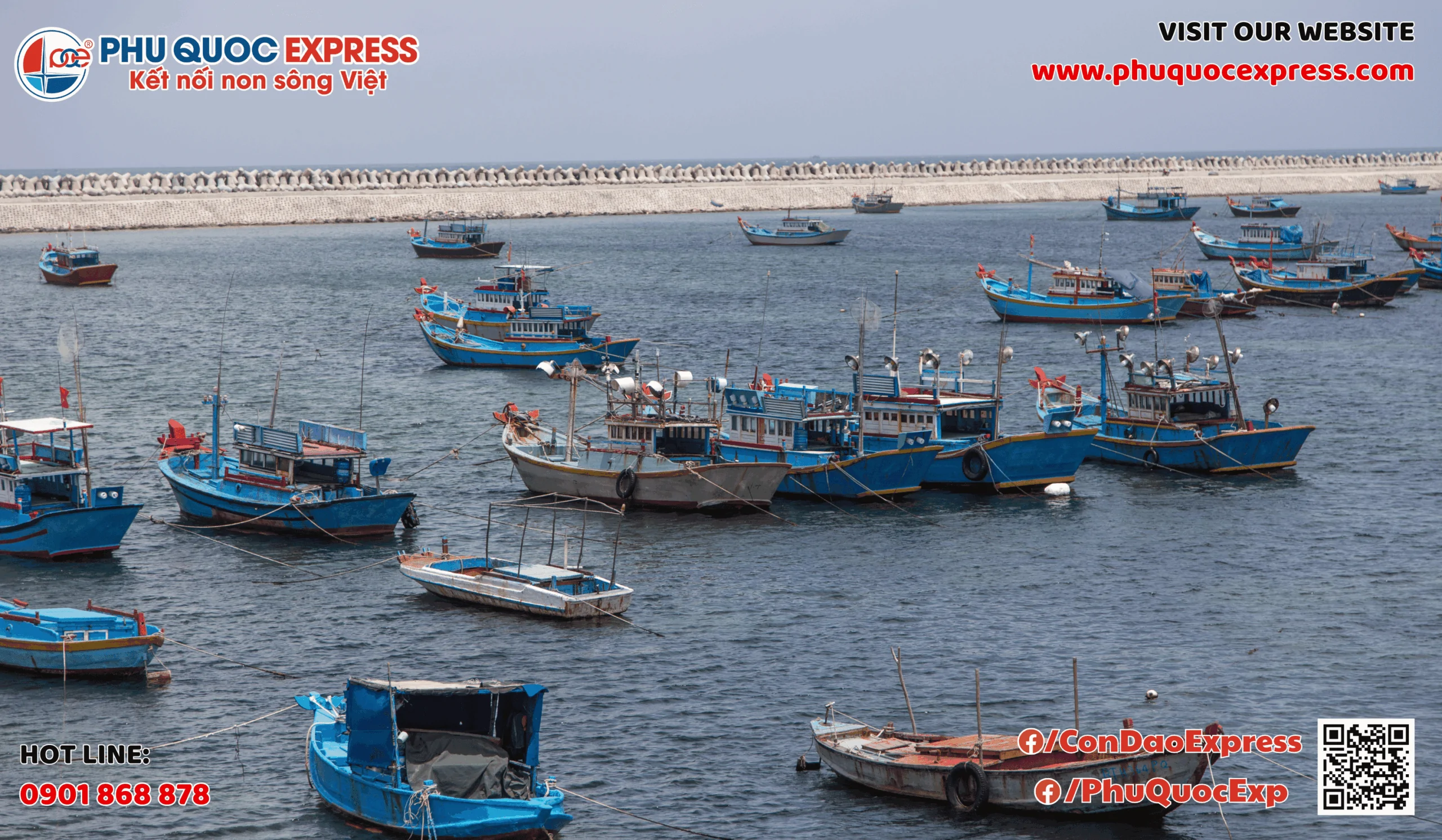 Tàu thuyền bắt cá tấp nập ở đảo Phú Quý