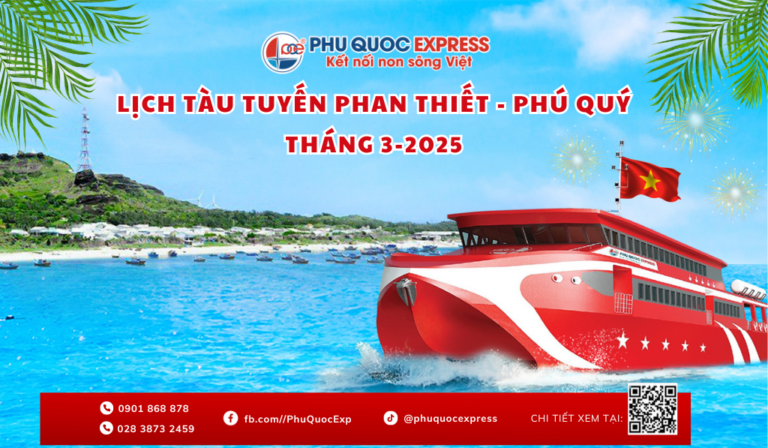 lịch tàu tuyến Phan Thiết-Phú Quý tháng 3-2025