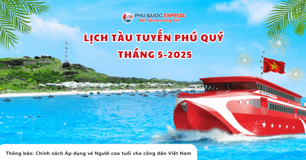 Train schedule Phan Thiet-Phu Quy route May 2025