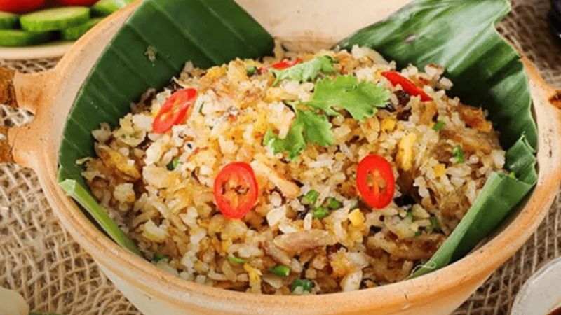 Một phần cơm ghẹ đầy đặn, giàu dinh dưỡng