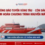 Notice of temporary suspension of the Vung Tau - Con Dao promotion program
