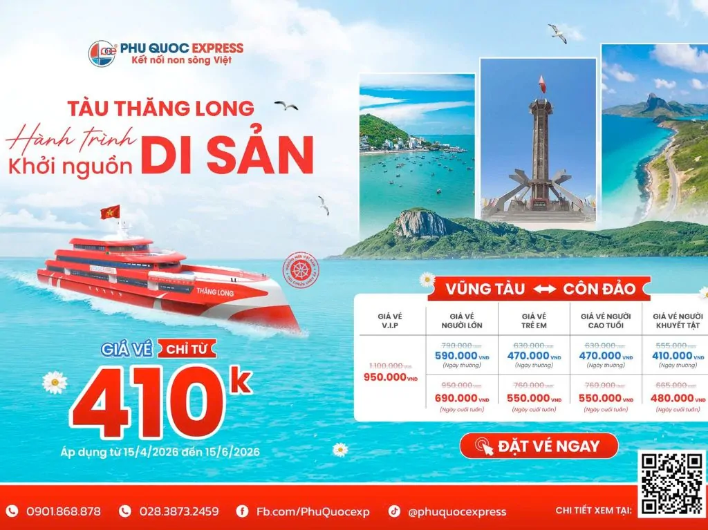 Thăng Long, Phú Quốc Express 초특급 열차에서 Vũng Tàu, Côn Đảo 열차 티켓을 410,000동부터 만나보세요