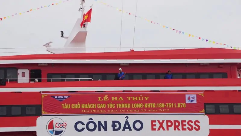 Review tàu Thăng Long - Lễ hạ thủy tàu cao tốc Thăng Long của Phú Quốc Express
