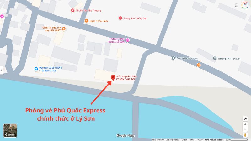 Phòng vé Phú Quốc Express tại Cảng Bến Đình Lý Sơn