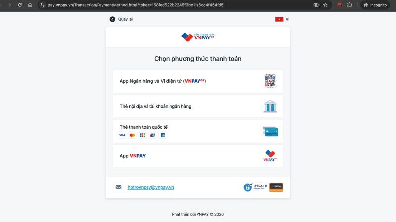 VNPay 支付示例