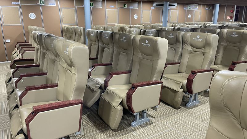 Ghế khoang VIP siêu tàu Thăng Long tuyến Vũng Tàu Côn Đảo