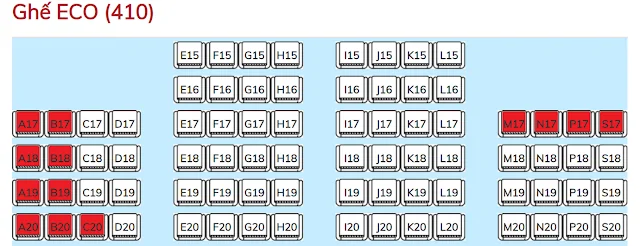 Seating chart for the lower deck of the Côn Đảo Express 36 train - Photo 1
