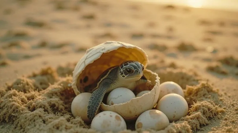 Thả rùa con về biển Côn Đảo