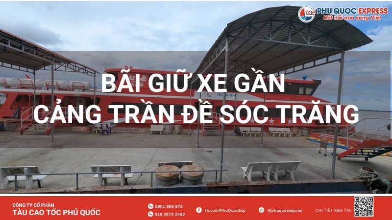 Bãi giữ xe gần cảng Trần Đề - Sóc Trăng