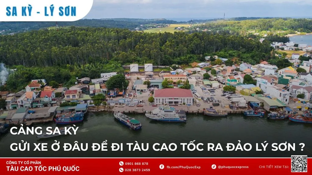 Bãi giữ xe gần cảng Sa Kỳ Quảng Ngãi