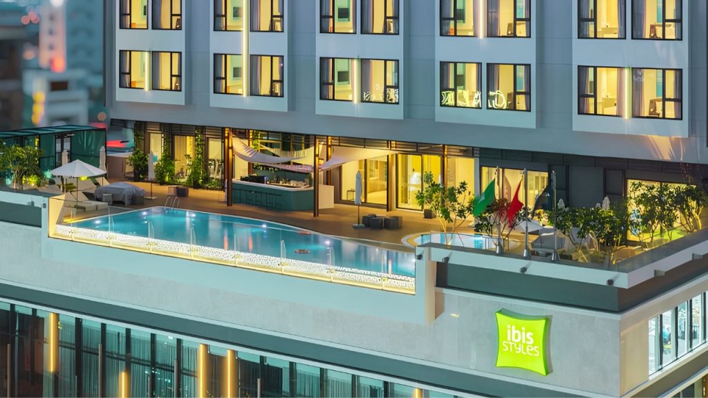 Phòng nghỉ tone màu pastel trẻ trung tại ibis Styles Vũng Tàu.