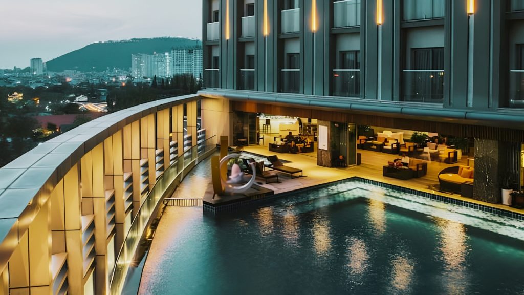 Tòa nhà Malibu Vũng Tàu nổi bật tại khu vực Thắng Tam.