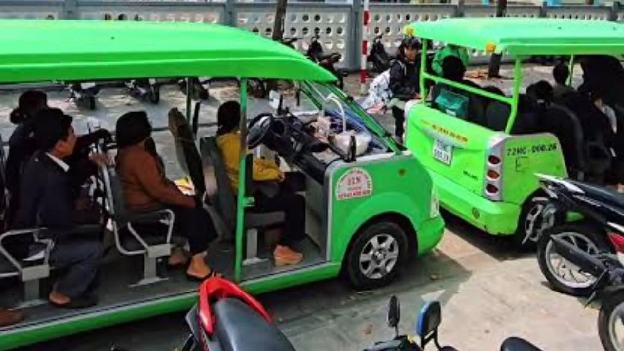 Xe điện 4 bánh hở mái Côn Đảo